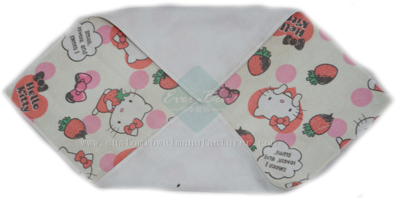 China Custom Printing Yarn Dyed Cotton Face Towels Factory Bulk Infant Towel Cloth Supplier for Germany Eureope